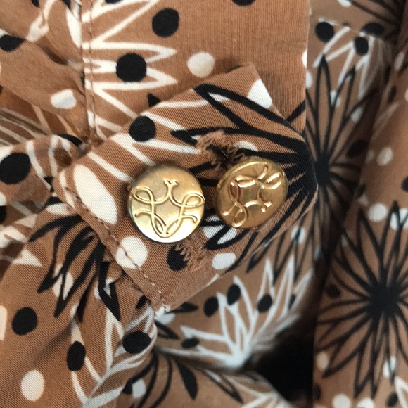 🍁3 for $25🍁 Leona by Lauren Leonard 100% silk blouse fully lined scoop neck - Picture 3 of 7